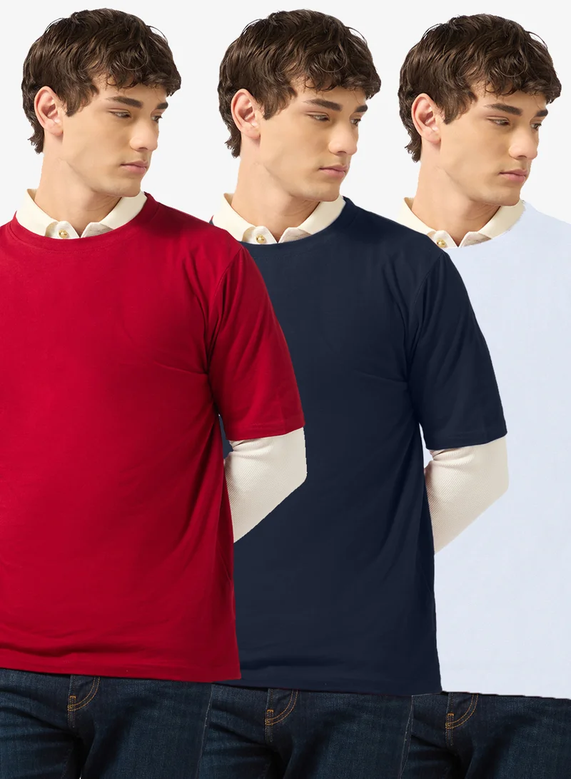Seventy Five Basics Pack of 3 Oversized T-Shirt
